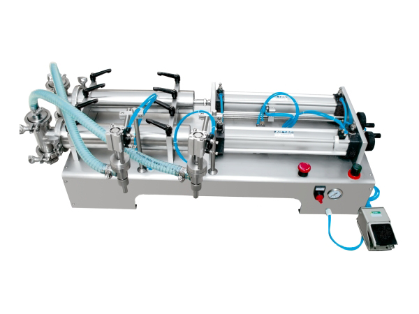 半自動(dòng)雙頭液體灌裝機(jī)