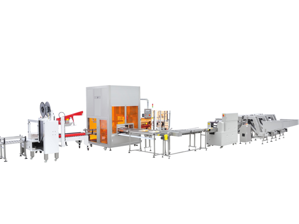 棒棒冰枕包自動(dòng)開箱、裝箱、封箱打包線
