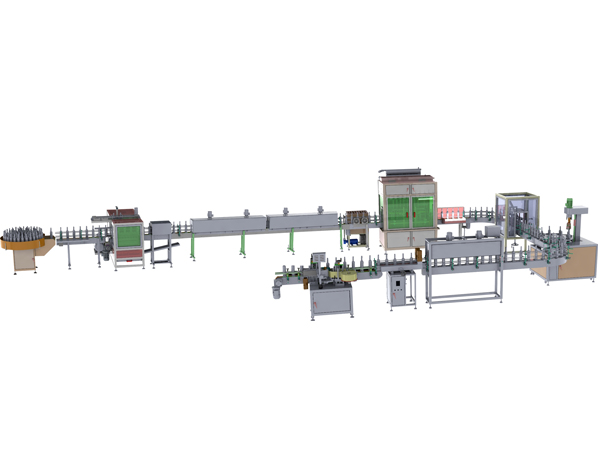 保健酒灌裝鎖蓋收縮噴碼貼標(biāo)生產(chǎn)線